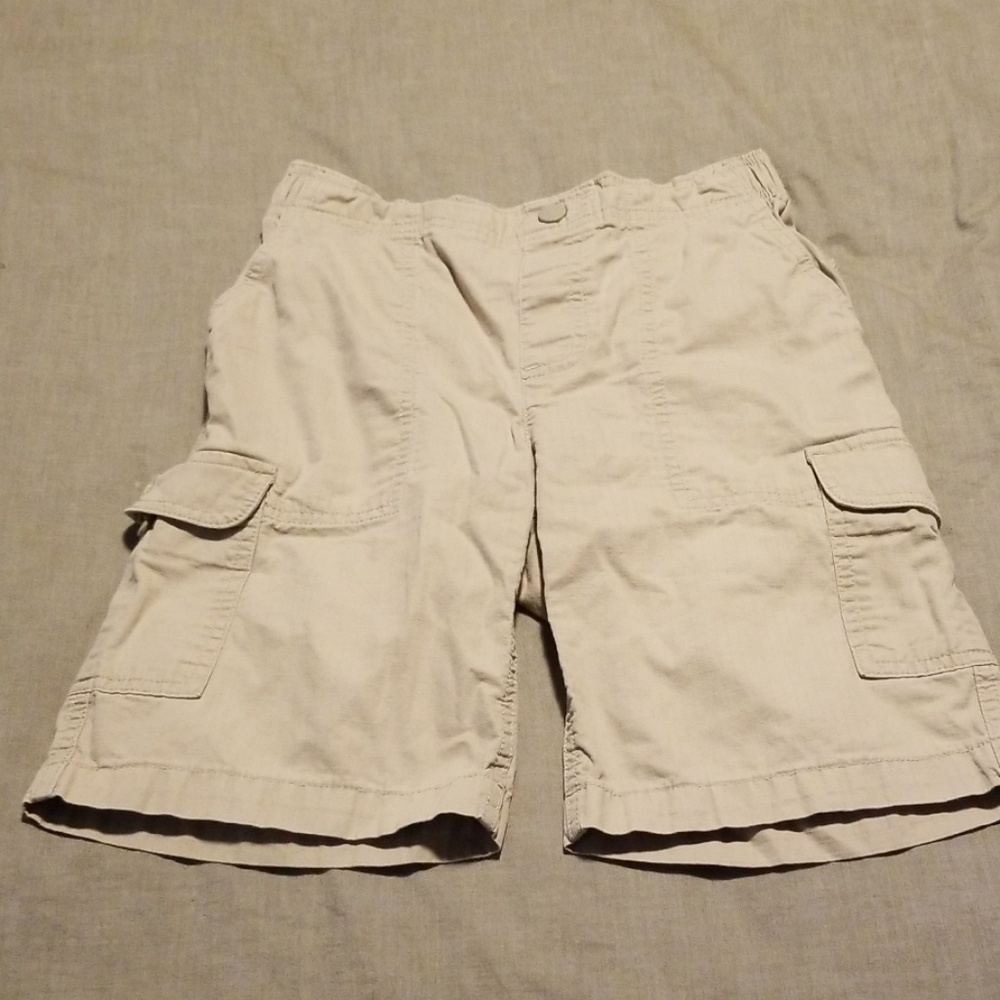 Boys light khaki cargo shorts